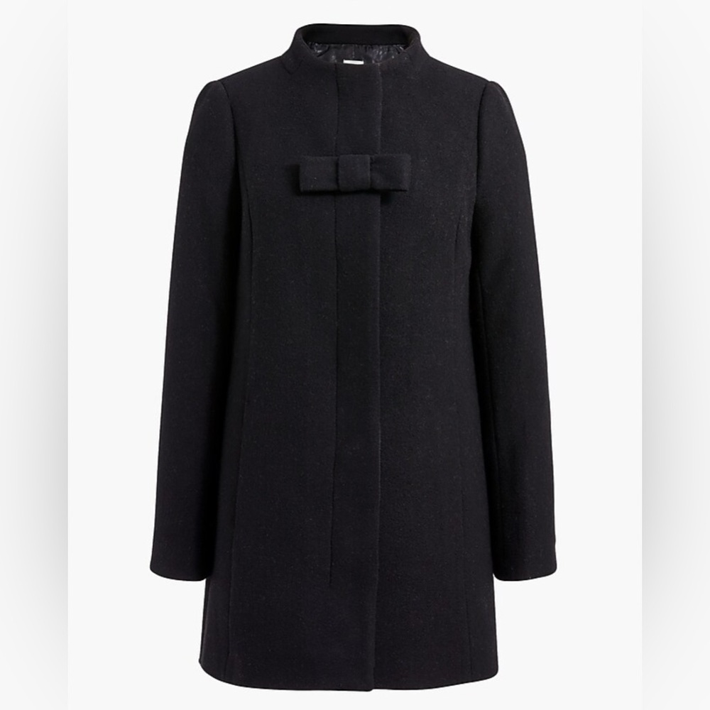 J. Crew Black Bow Coat